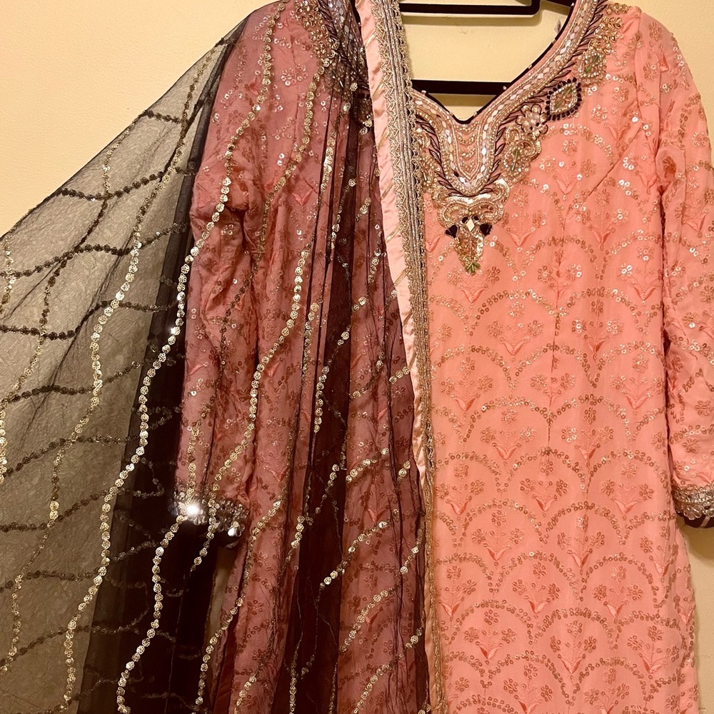 Palazzo/Sharara Kamez Suit - Indian/Pakistani/Desi Party Wear Dress